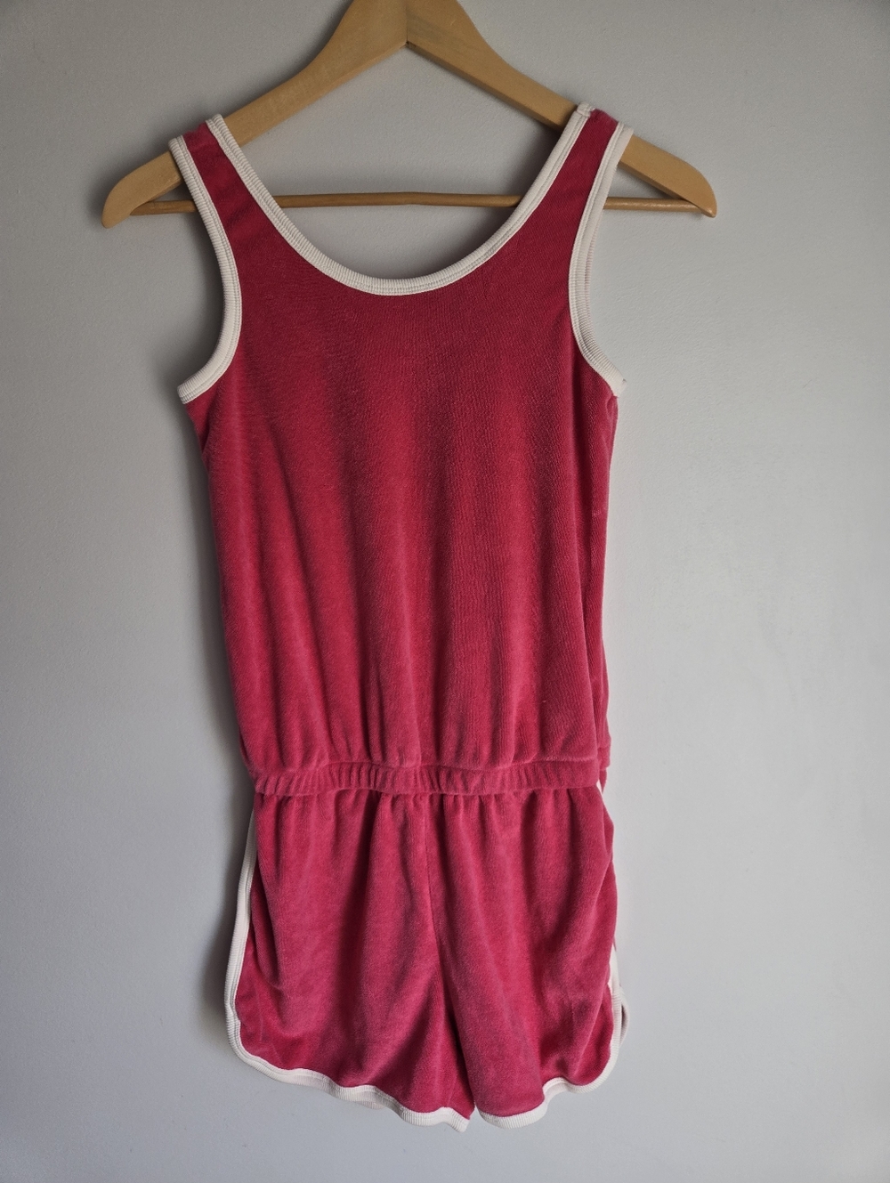 GAP Hot Pink Tank One-Piece with White Trim